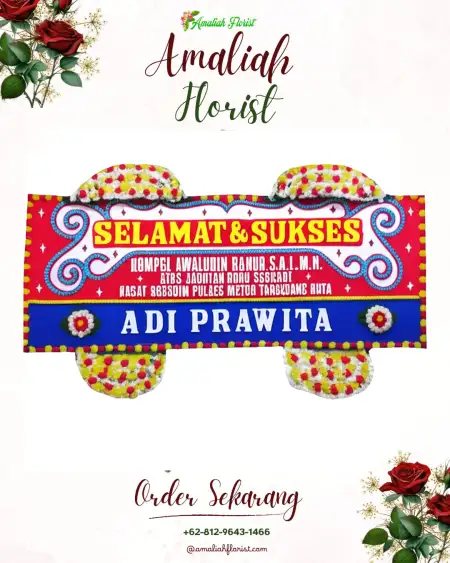 Papan Bunga Ucapan Selamat Ukir